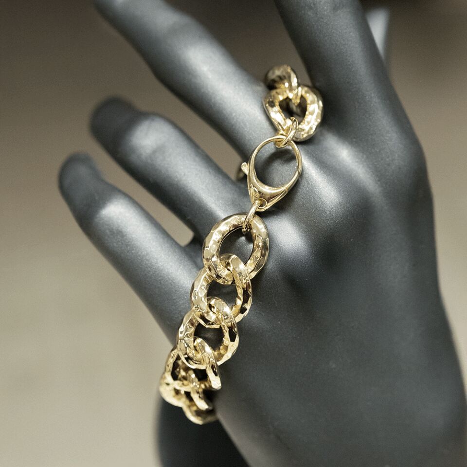 14 Ayar Yankı İzleri Altın Bileklik