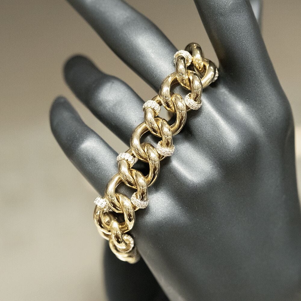 14 Ayar Kumral Esinti Altın Bileklik