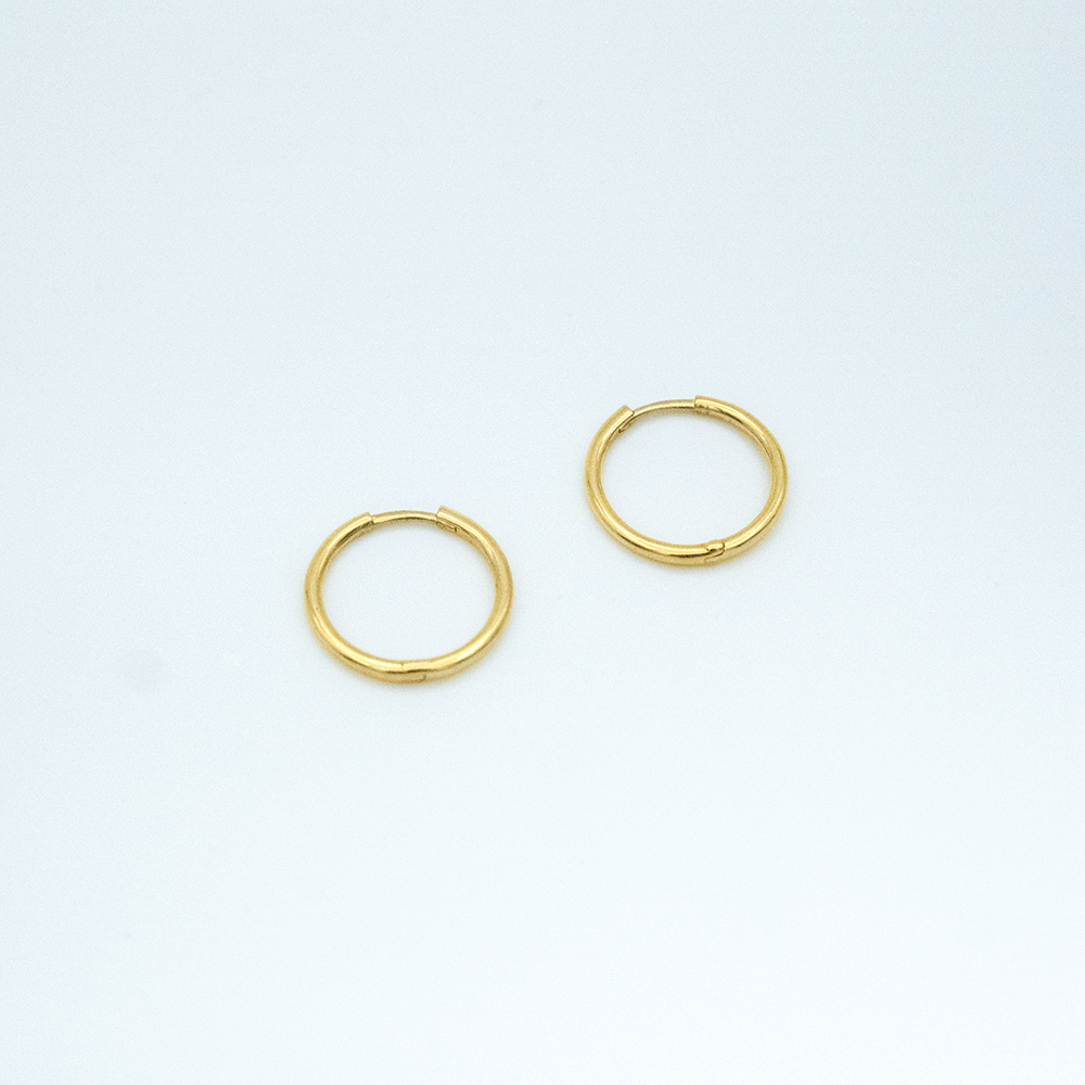 14 Ayar Sade Altın Küpe