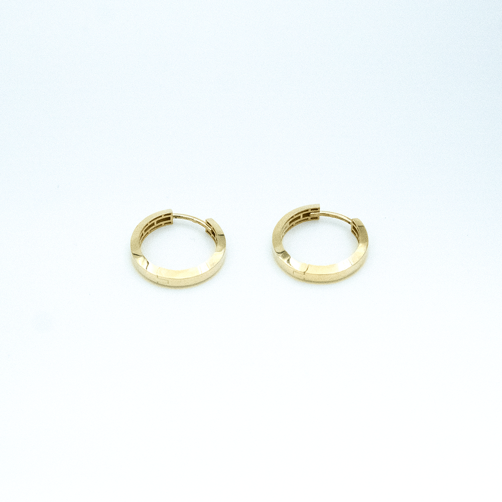 14 Ayar Kare Kesim Altın Küpe