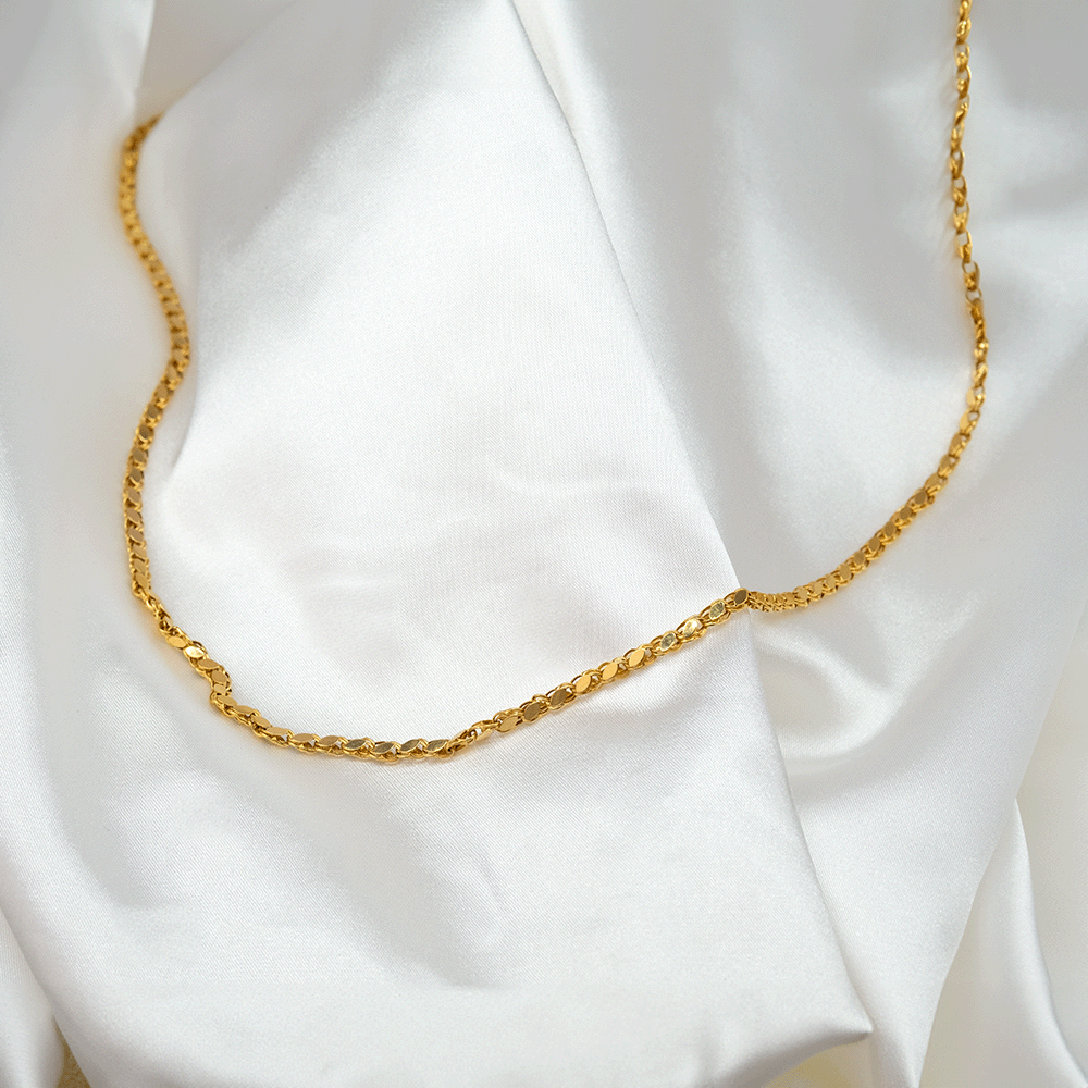 14 Ayar Arpa Model Altın Zincir Kolye