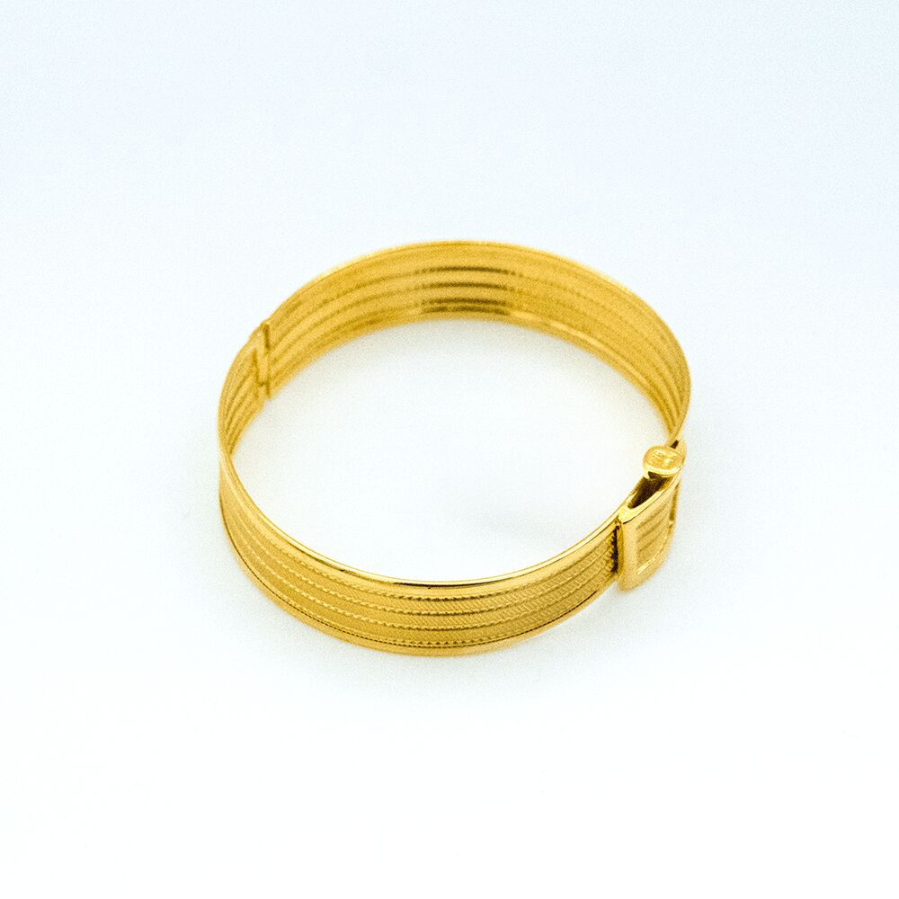 14 Ayar Tokalı Kemer Kelepçe Altın Bileklik