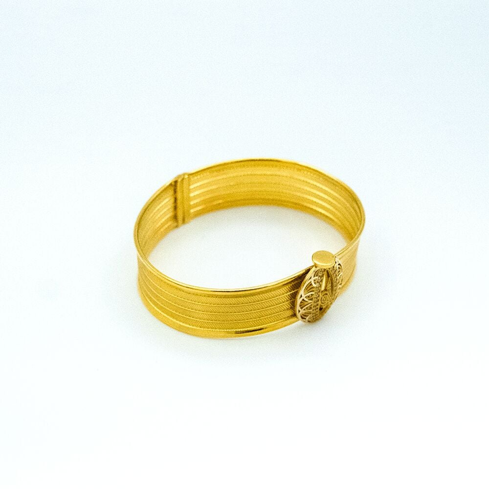 14 Ayar Rüya Sarmalı Kelepçe Altın Bileklik