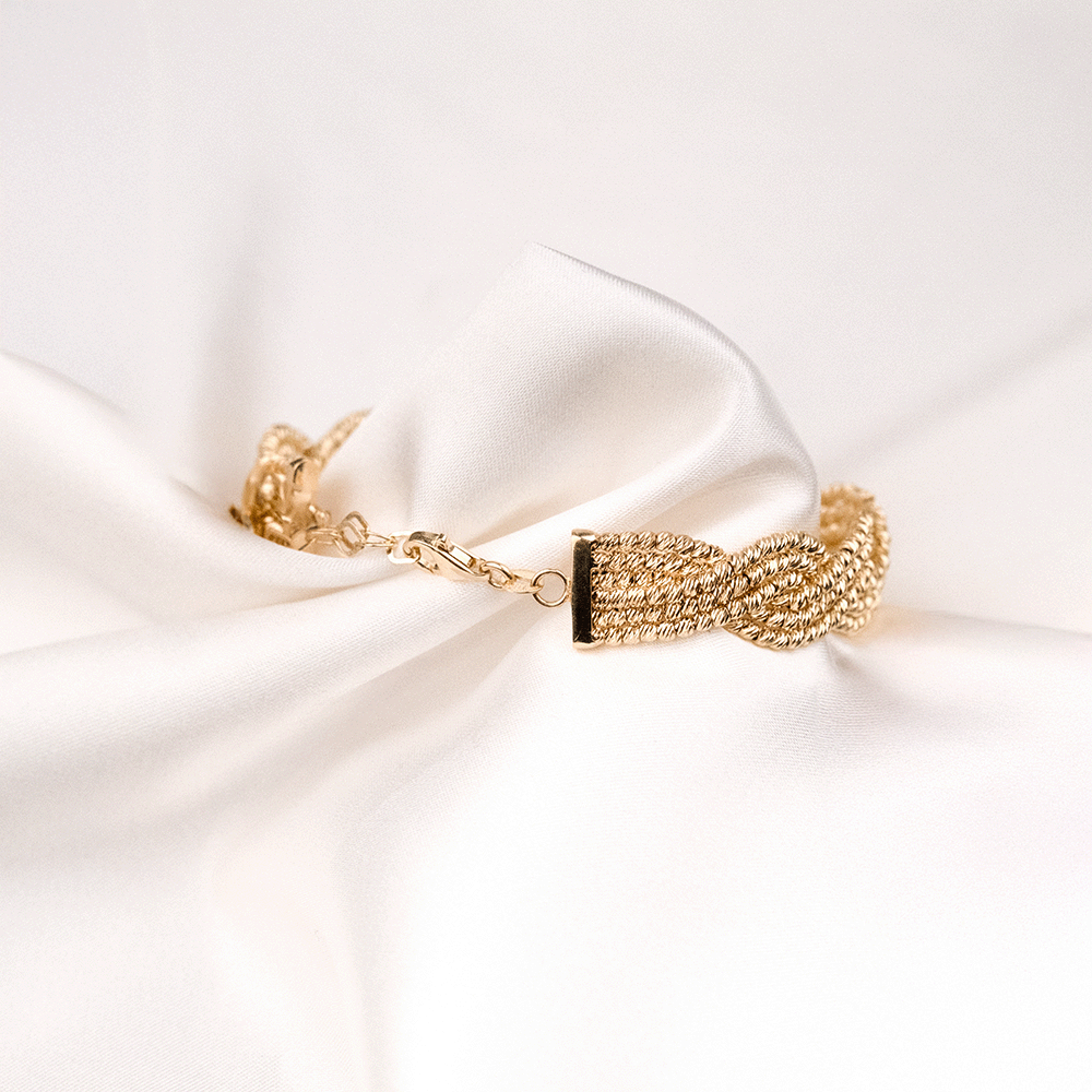 14 Ayar Dorikalı Sarmal Altın Bileklik