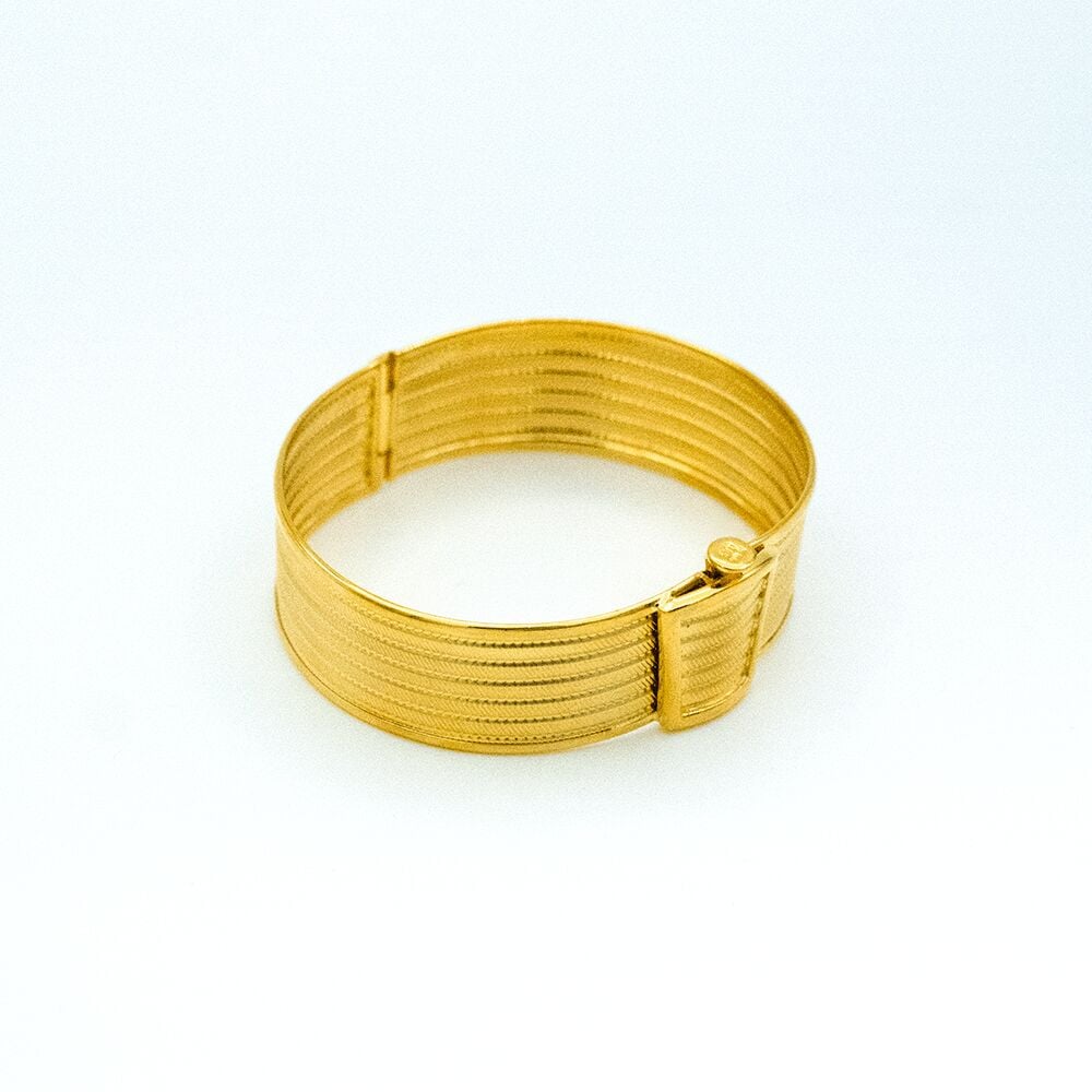 14 Ayar Seren Geçişi Kelepçe Altın Bileklik