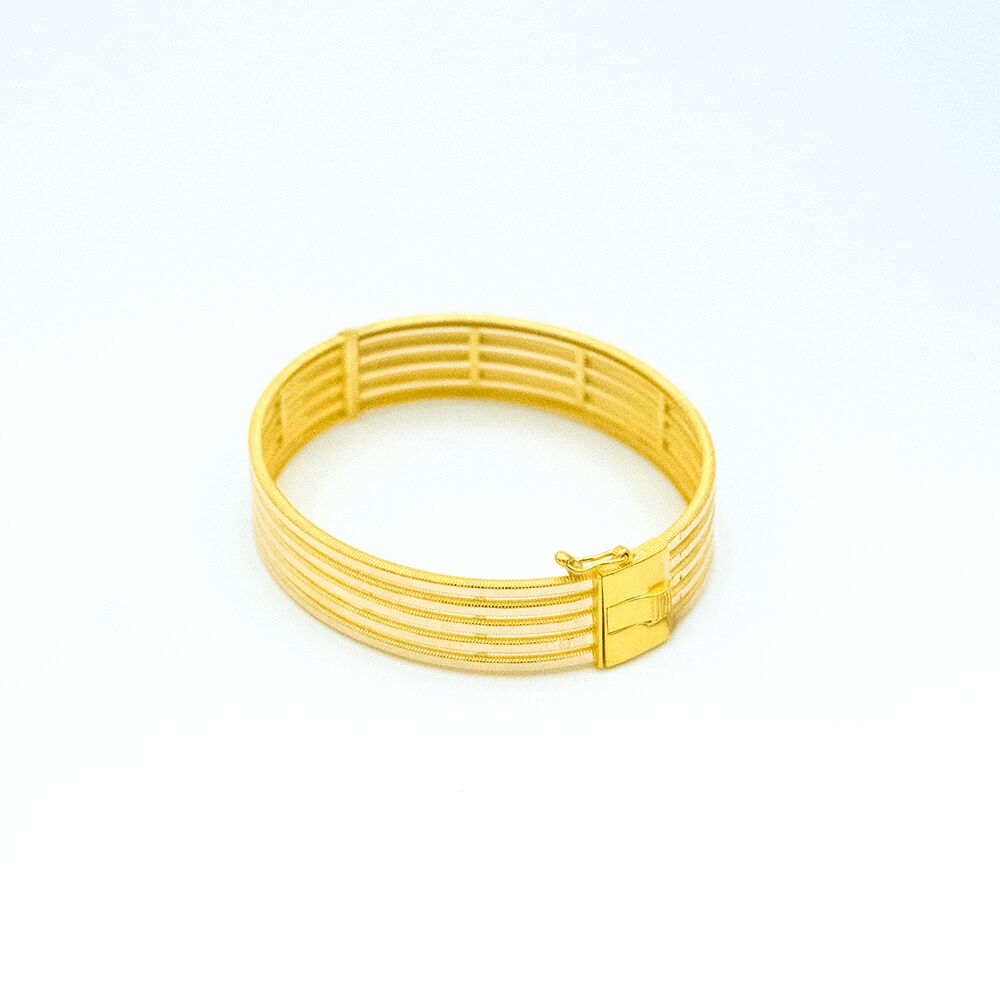 14 Ayar Harmoni Yolu Kelepçe Altın Bileklik