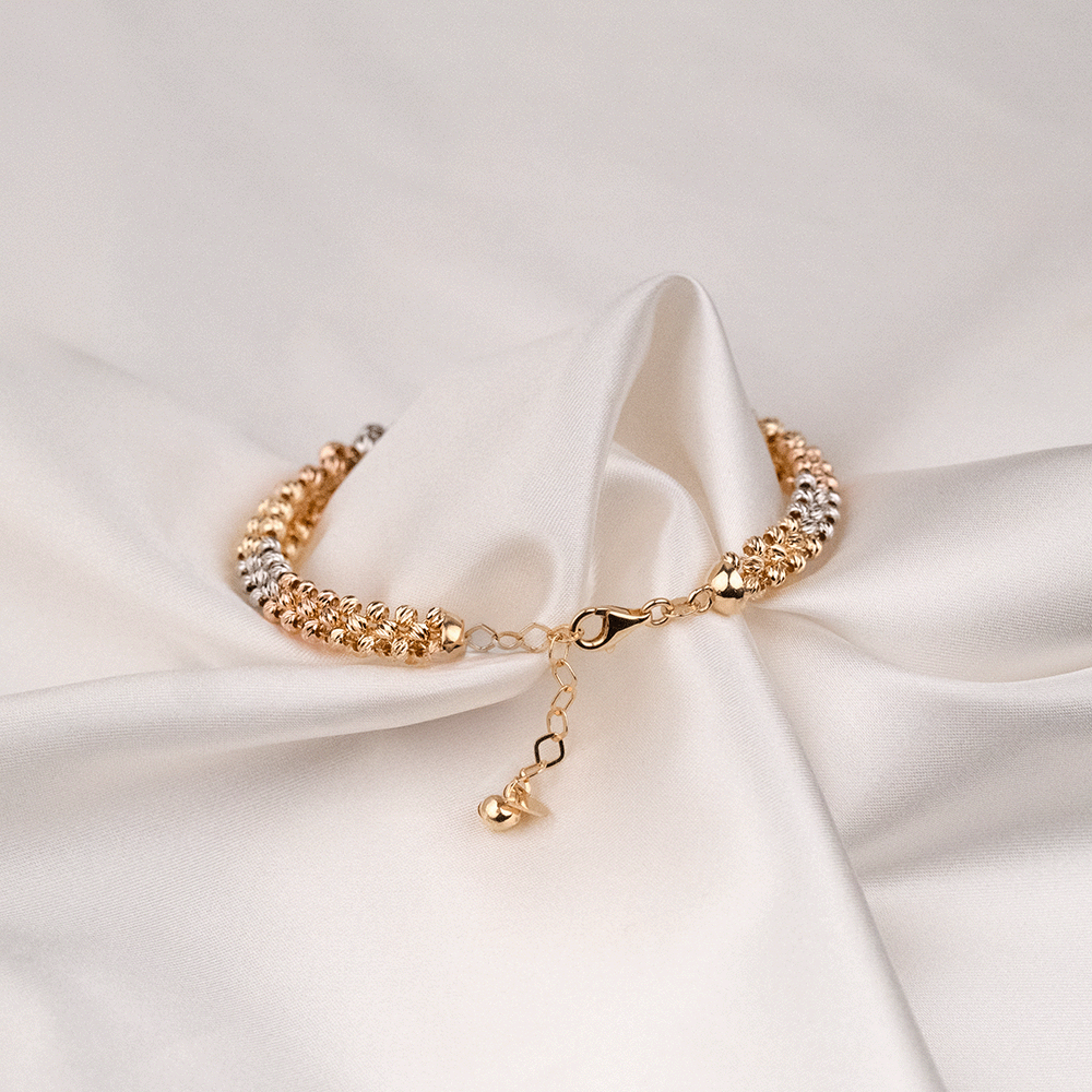 14 Ayar Renkli Dorikalı Altın Bileklik