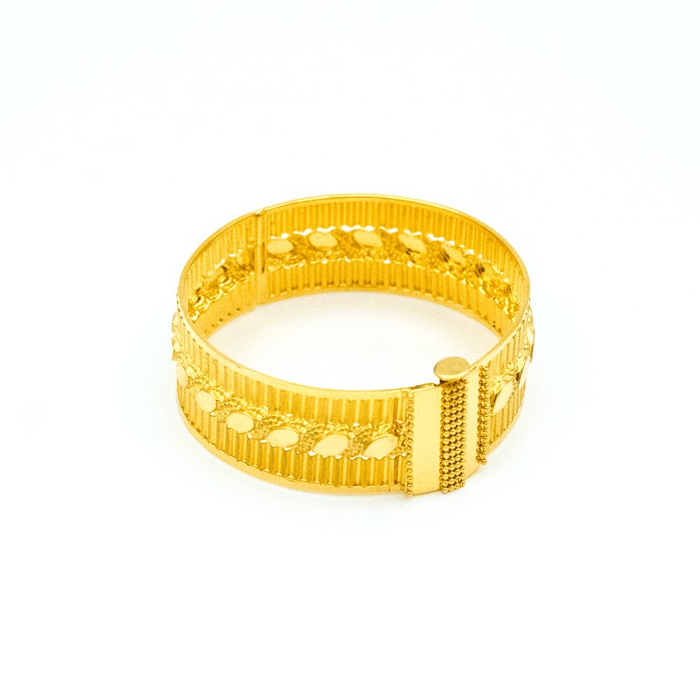 14 Ayar Doğanın Tınısı Kelepçe Altın Bileklik