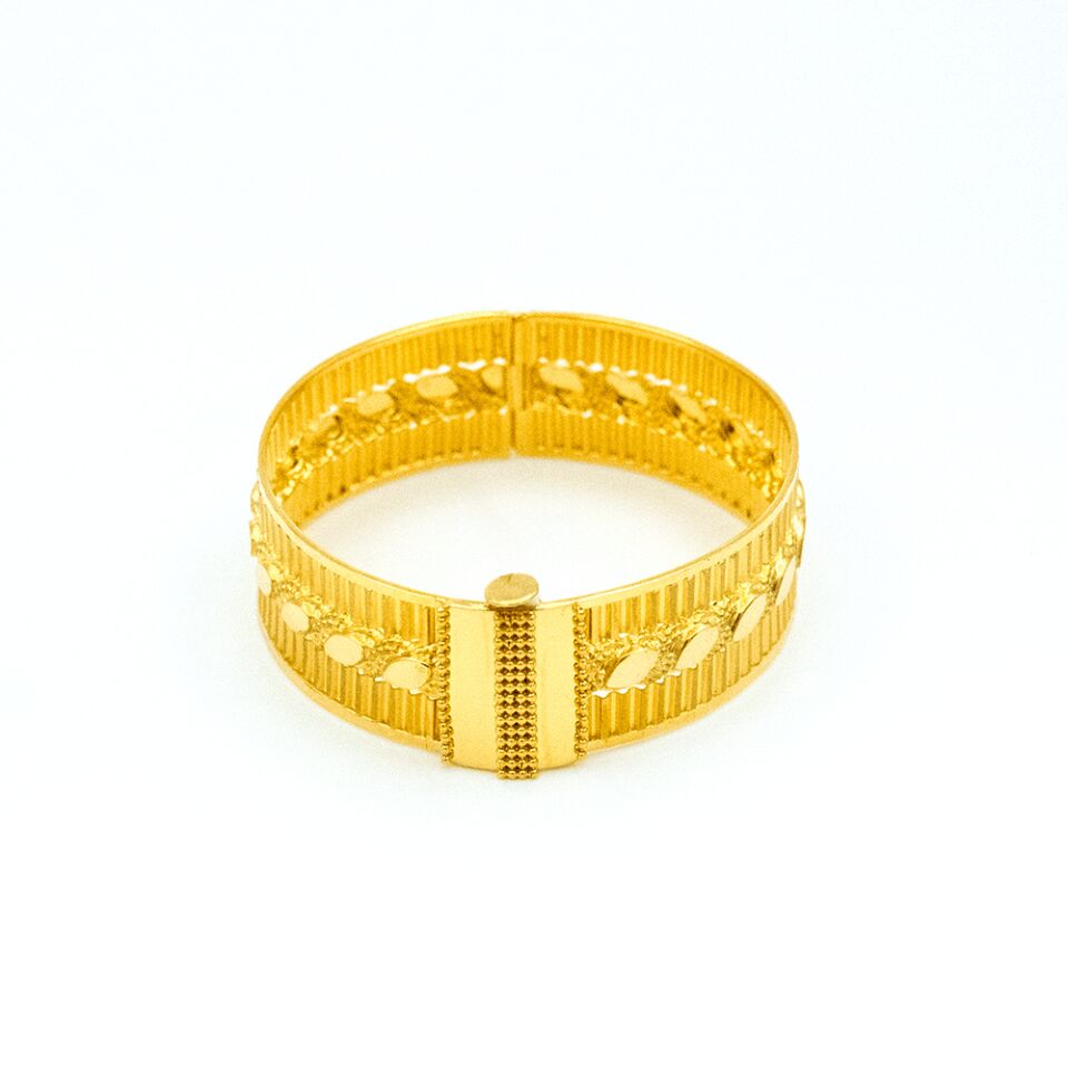 14 Ayar Doğanın Tınısı Kelepçe Altın Bileklik