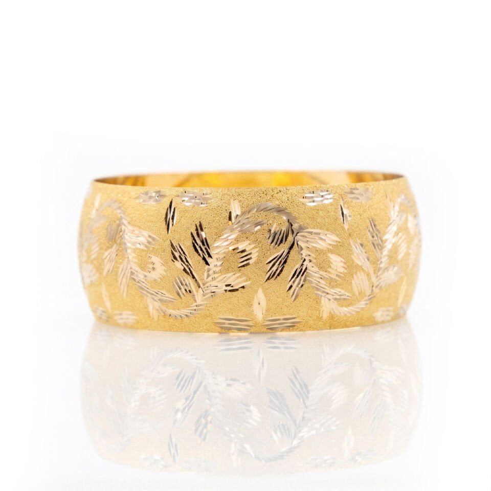 22 Ayar Kum Desenli Mega Altın Bilezik 60 Gr