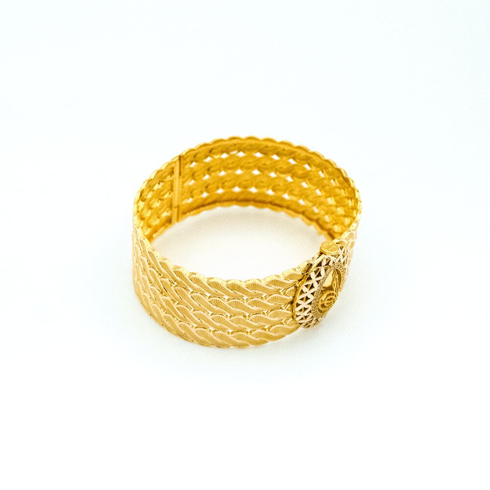 14 Ayar Melodi Kelepçe Altın Bileklik