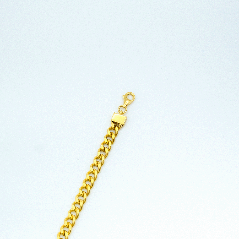 14 Ayar Nazar Boncuklu Gurmet Zincir Altın Bileklik