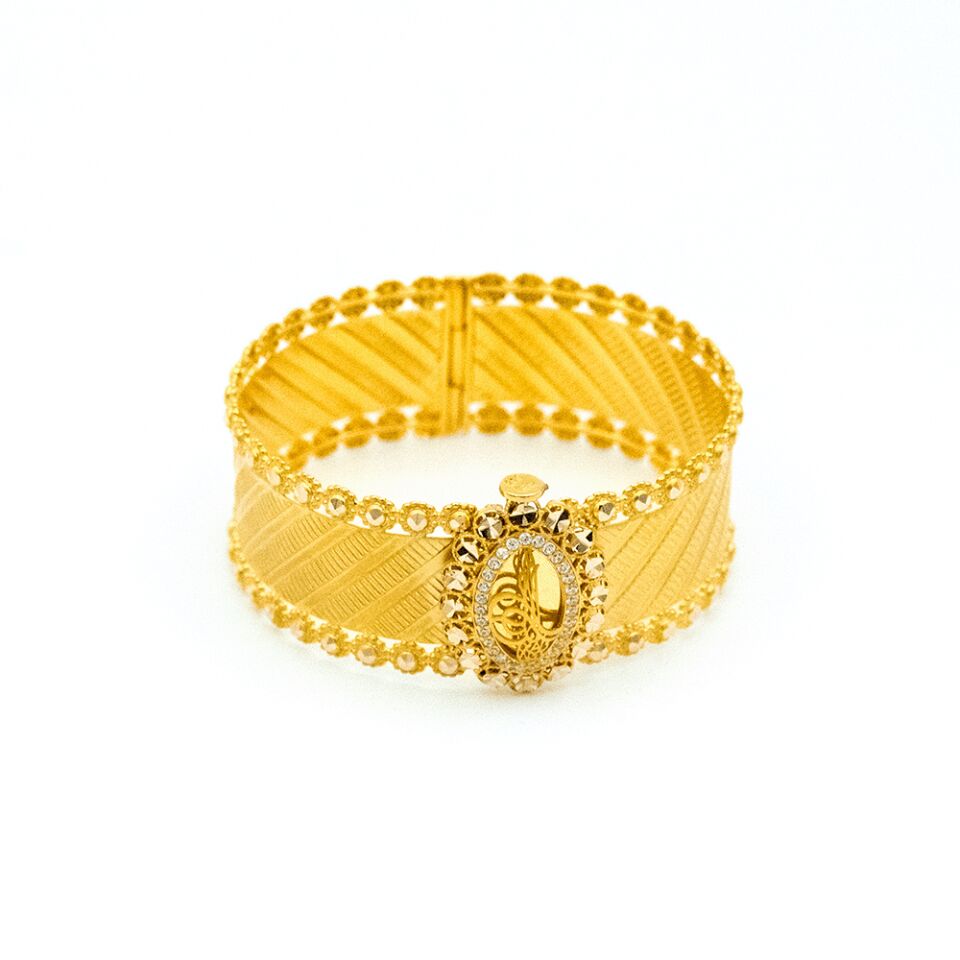 14 Ayar Lir Tınısı Kelepçe Altın Bileklik