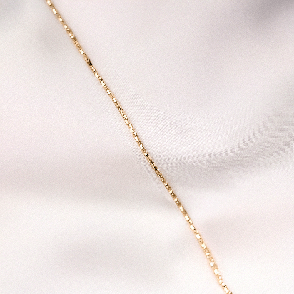 14 Ayar Desenli Örgü Zincir Altın Erkek Kolye