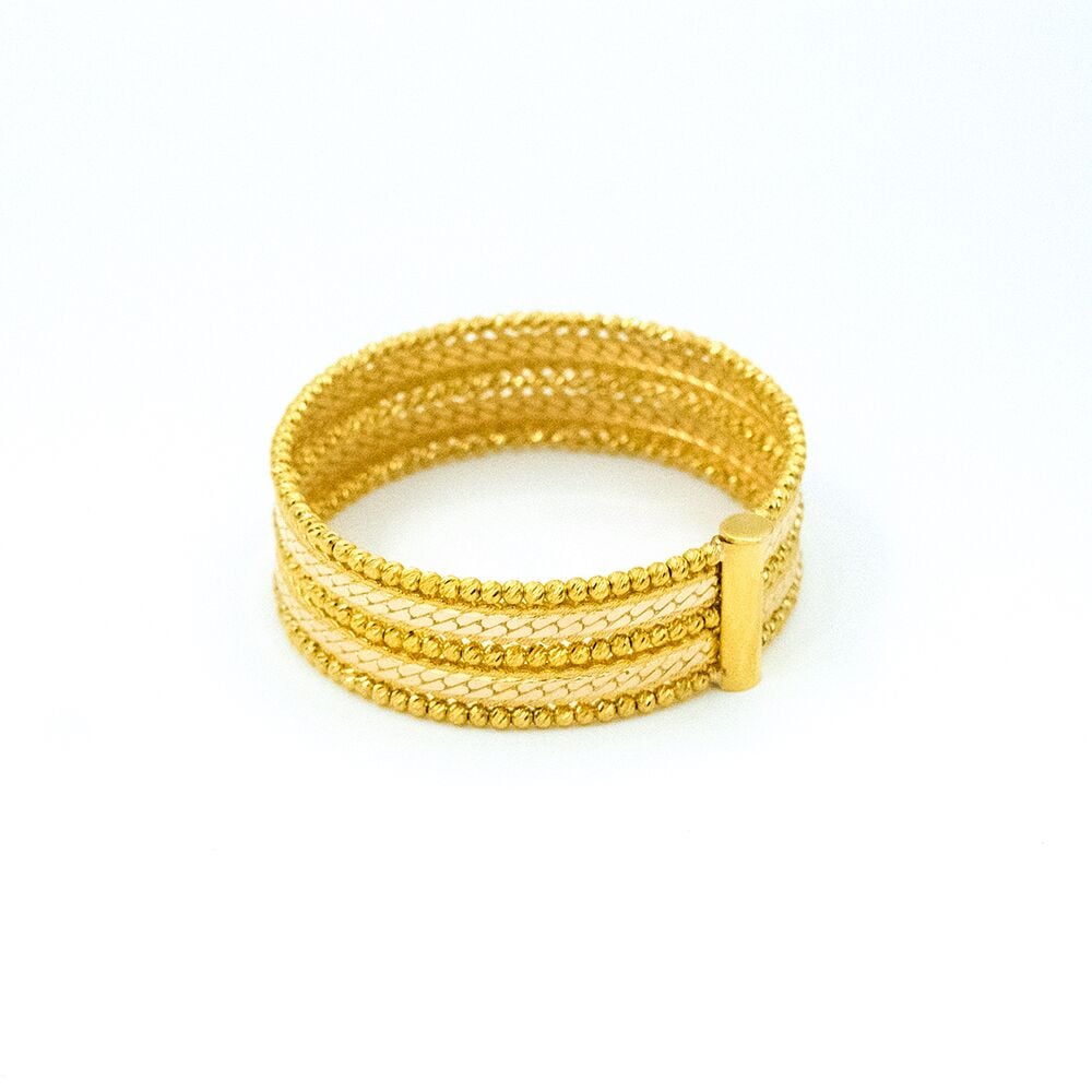 14 Ayar Beste İncesi Kelepçe Altın Bileklik