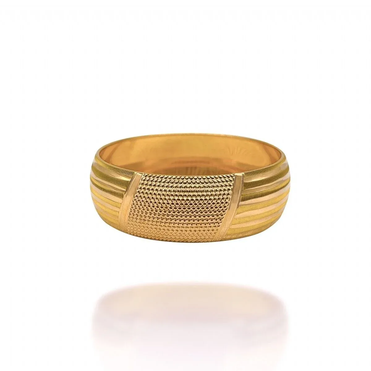 22 Ayar Kalemli Çizgili Mega Gold Altın Bilezik 15 Gr
