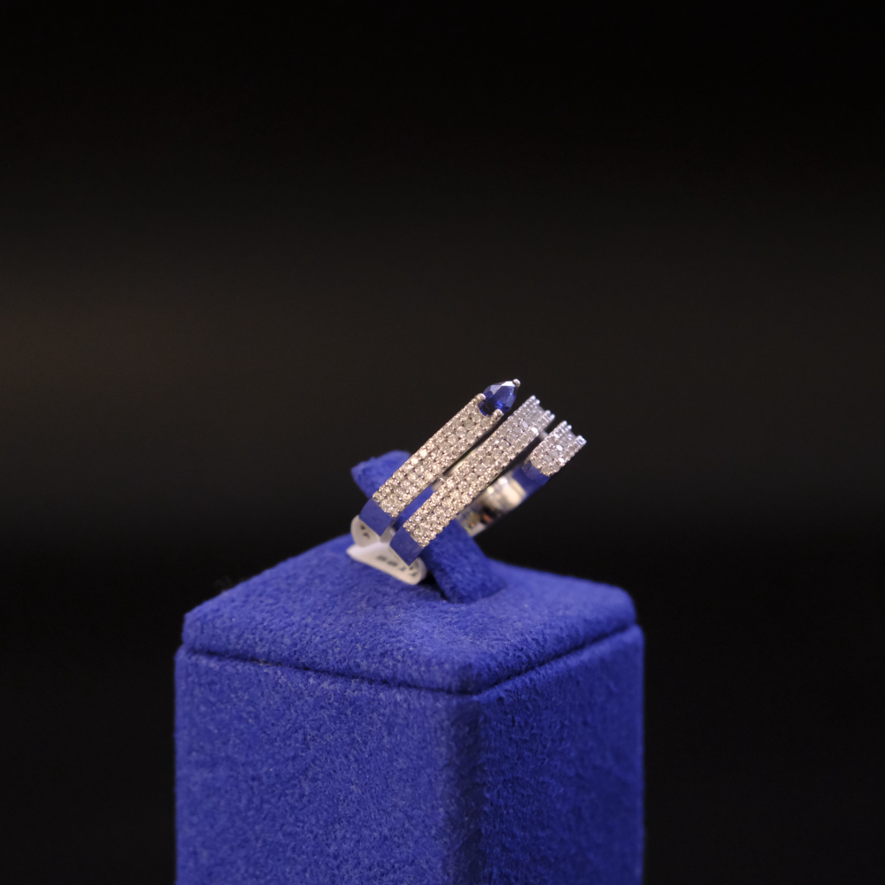 14 Ayar Modern Oval Bakla Pırlanta Yüzük