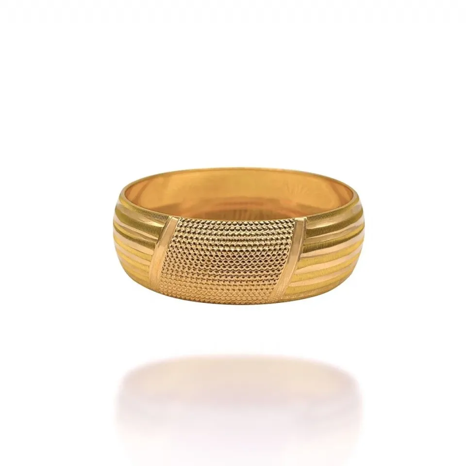 22 Ayar Kalemli Çizgili Mega Gold Altın Bilezik 20 Gr