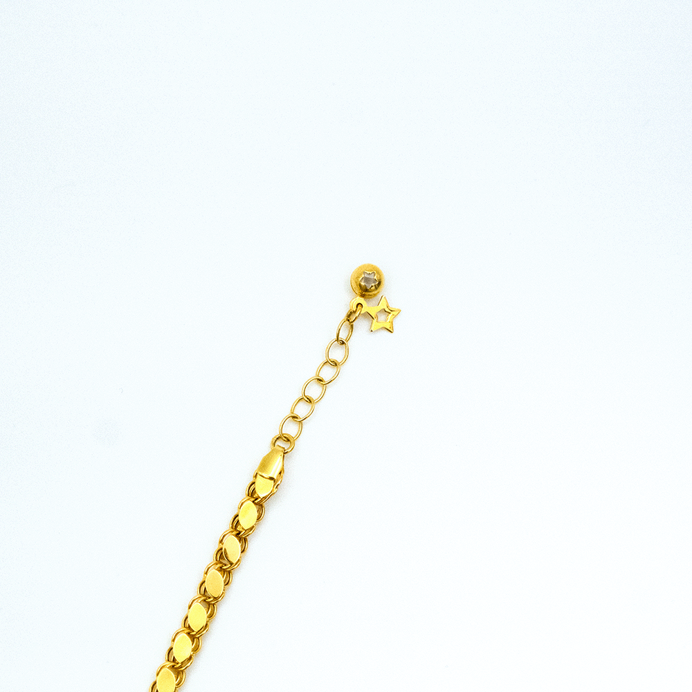 14 Ayar Arpa Zincirli Dorikalı Altın Bileklik