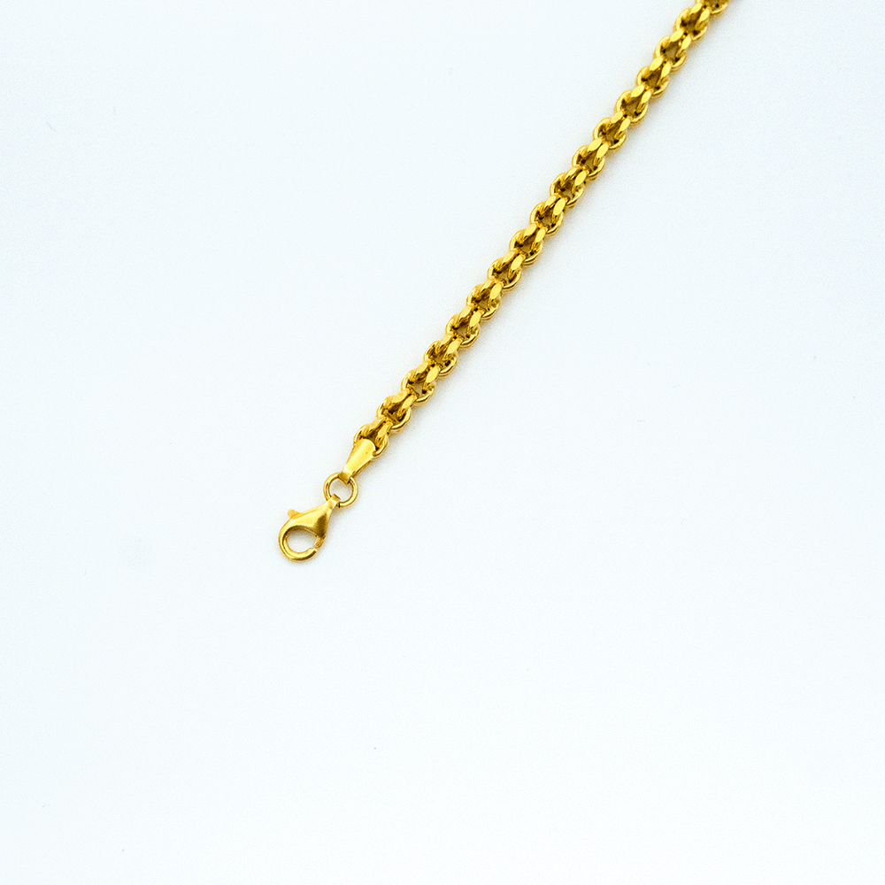 14 Ayar Zincirli Tuğralı Altın Bileklik