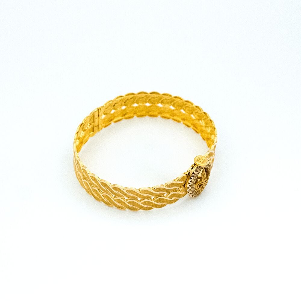 14 Ayar Yakamoz Sarmalı Kelepçe Altın Bileklik