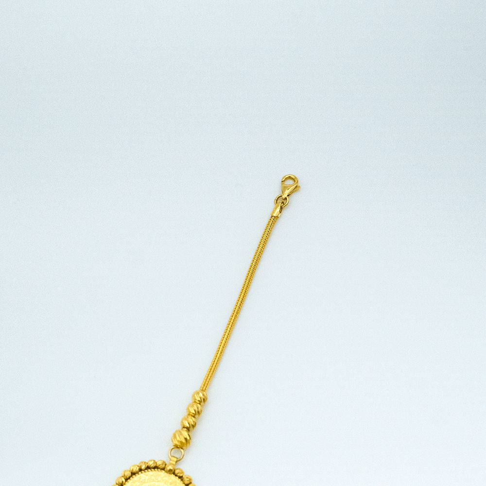 14 Ayar Dorikalı Örgü Zincirli Altın Bileklik