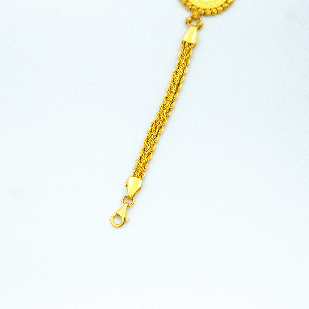 14 Ayar Sarmal Detaylı Altın Bileklik