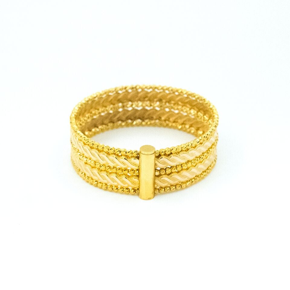 14 Ayar Sırlı Gölge Altın Bileklik