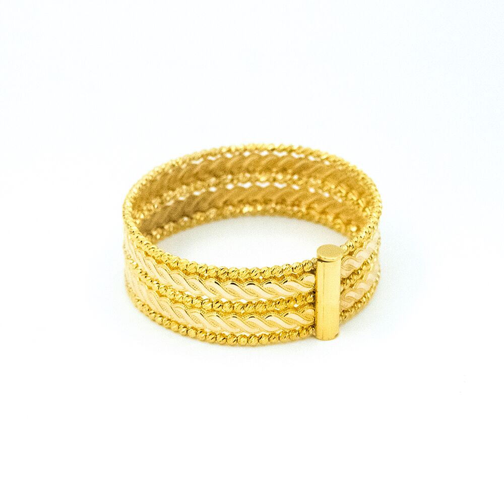 14 Ayar Sırlı Gölge Altın Bileklik