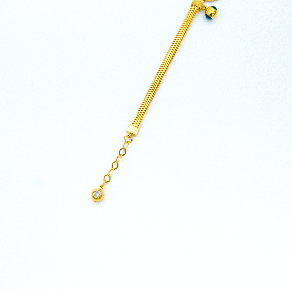 14 Ayar Ok Zincirli Detaylı Altın Bileklik