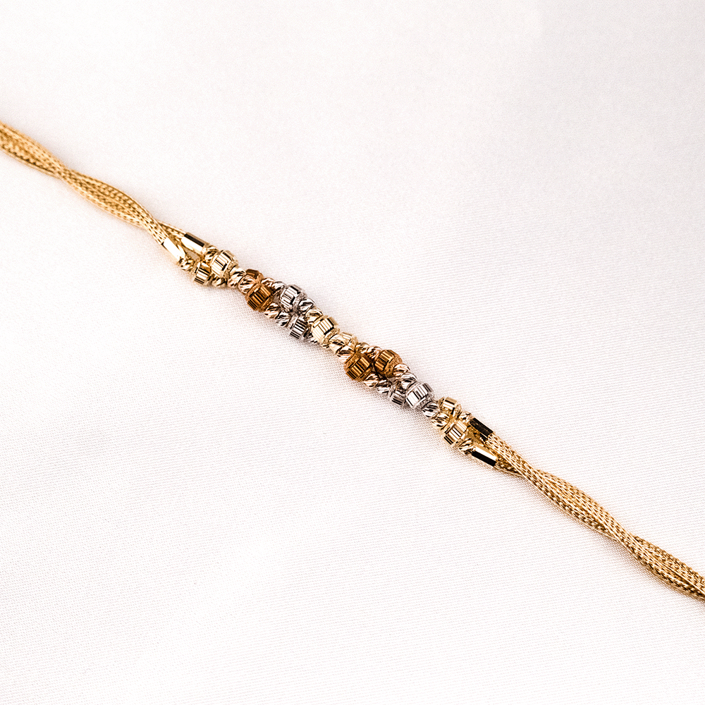 14 Ayar Parıltılı Toplu Sarmal Altın Bileklik