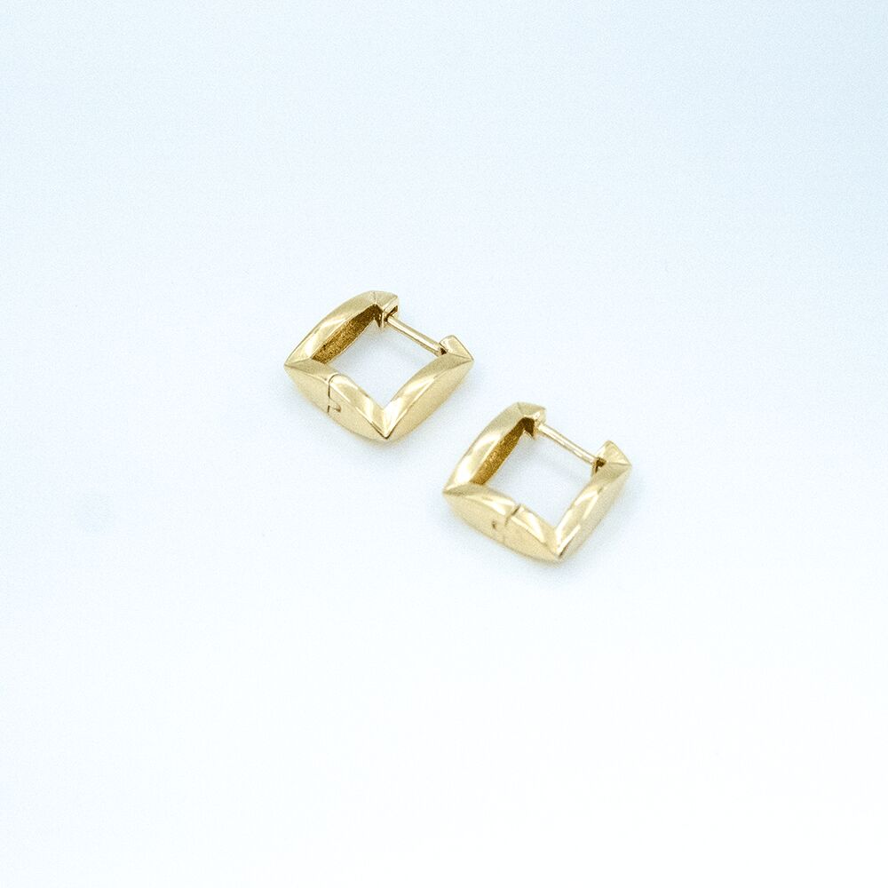 14 Ayar Gece Yansıması Altın Küpe