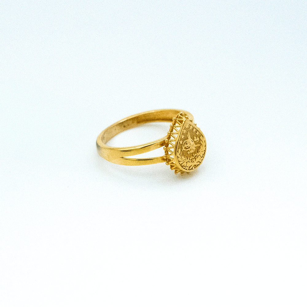 14 Ayar Lal Rüzgar Altın Yüzük