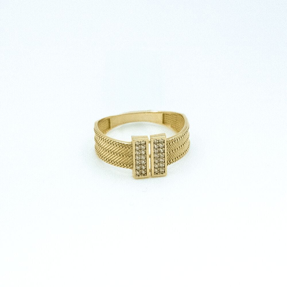 14 Ayar Gizem Harmanı Altın Yüzük