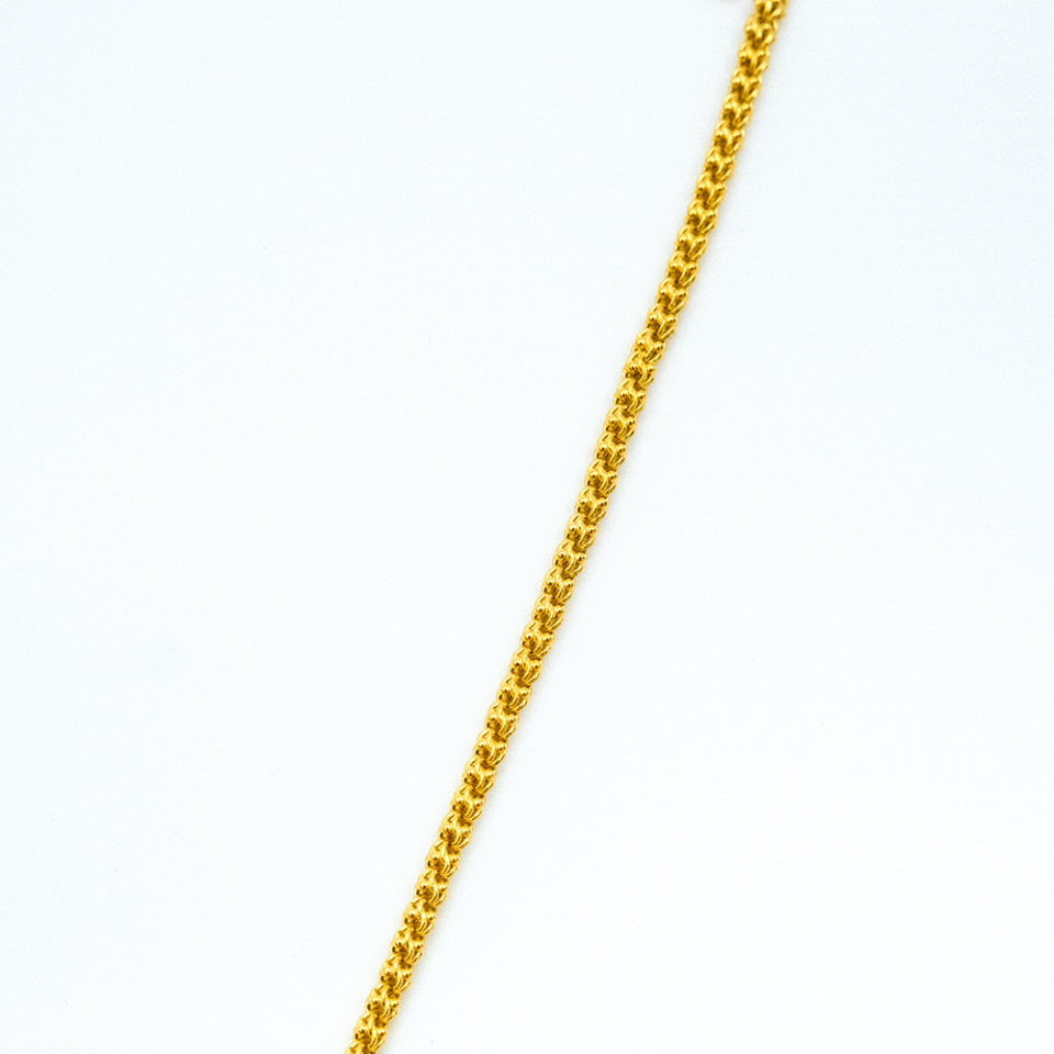 14 Ayar Zincir Sıralı Toplu Altın Bileklik