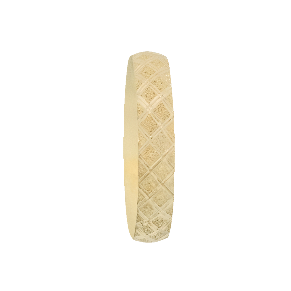 22 Ayar Geniş Dilim Baklava Desenli Işıltılı Mega Gold Altın Bilezik 35 Gr