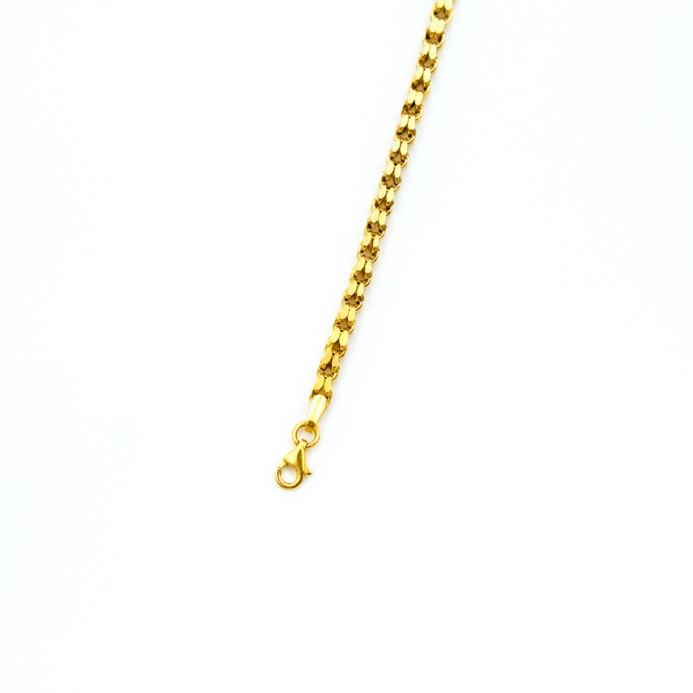 14 Ayar Zincirli Sarı Altın Bileklik