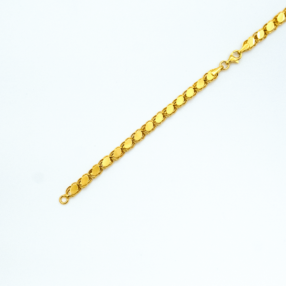 14 Ayar Arpa Zincirli Çeyrek Takılabilen Bileklik