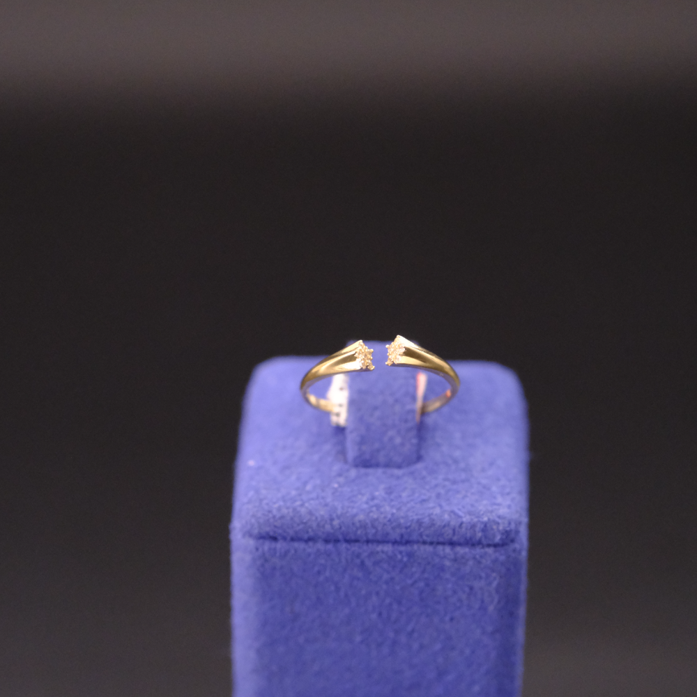 14 Ayar Geometrik Formlu Açık Uçlu Altın Yüzük