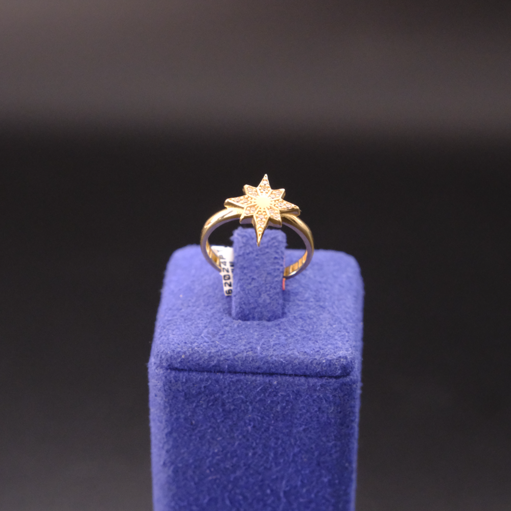14 Ayar Işıltılı Kutup Yıldızı  Altın Yüzük