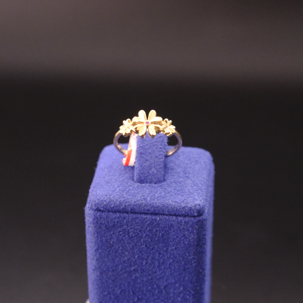 14 Ayar Zarif Bahar Çiçekleri Altın Yüzük