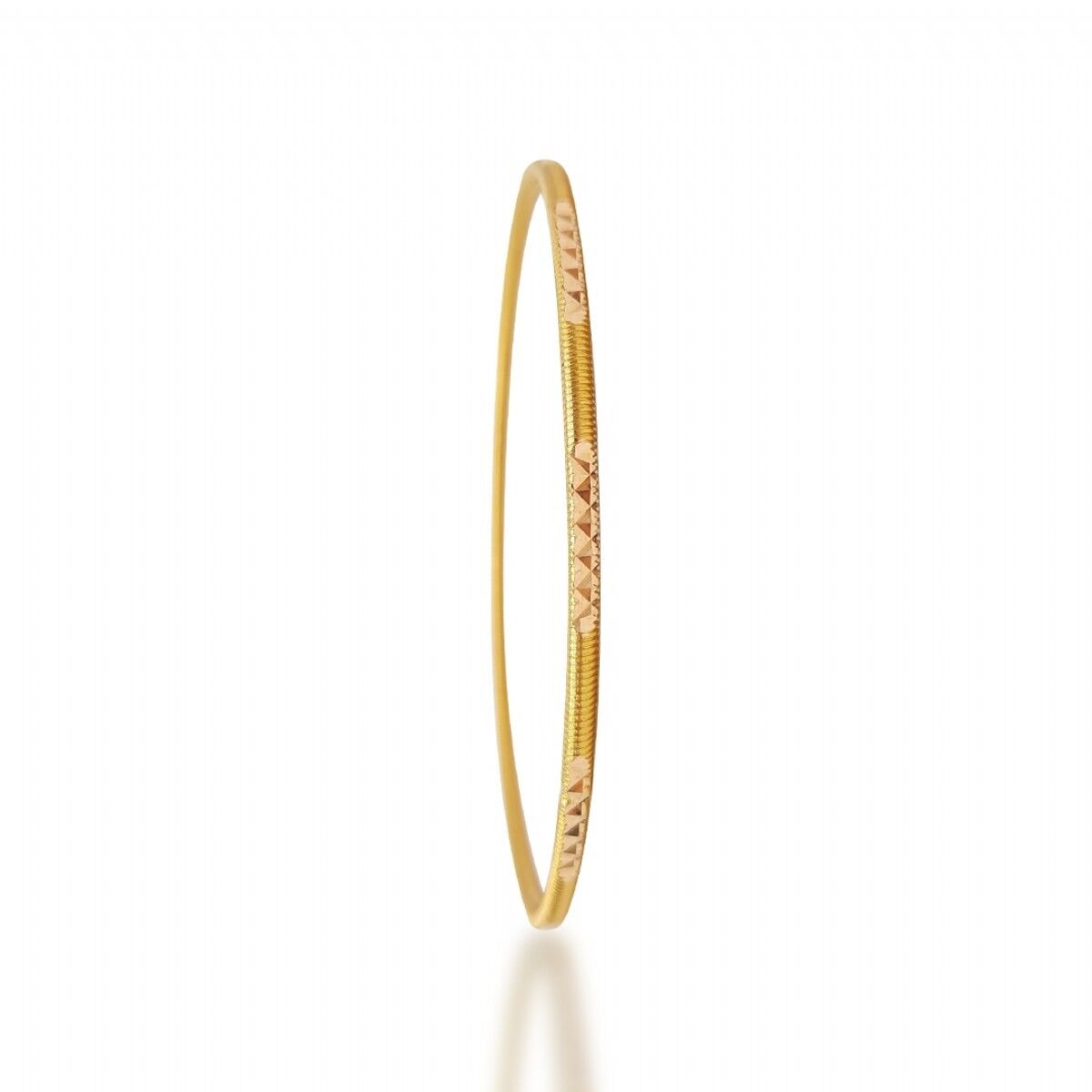 22 Ayar Desenli Ajda Altın Bilezik 15 Gr 6.8 ⌀ - Standart Gold Rengi