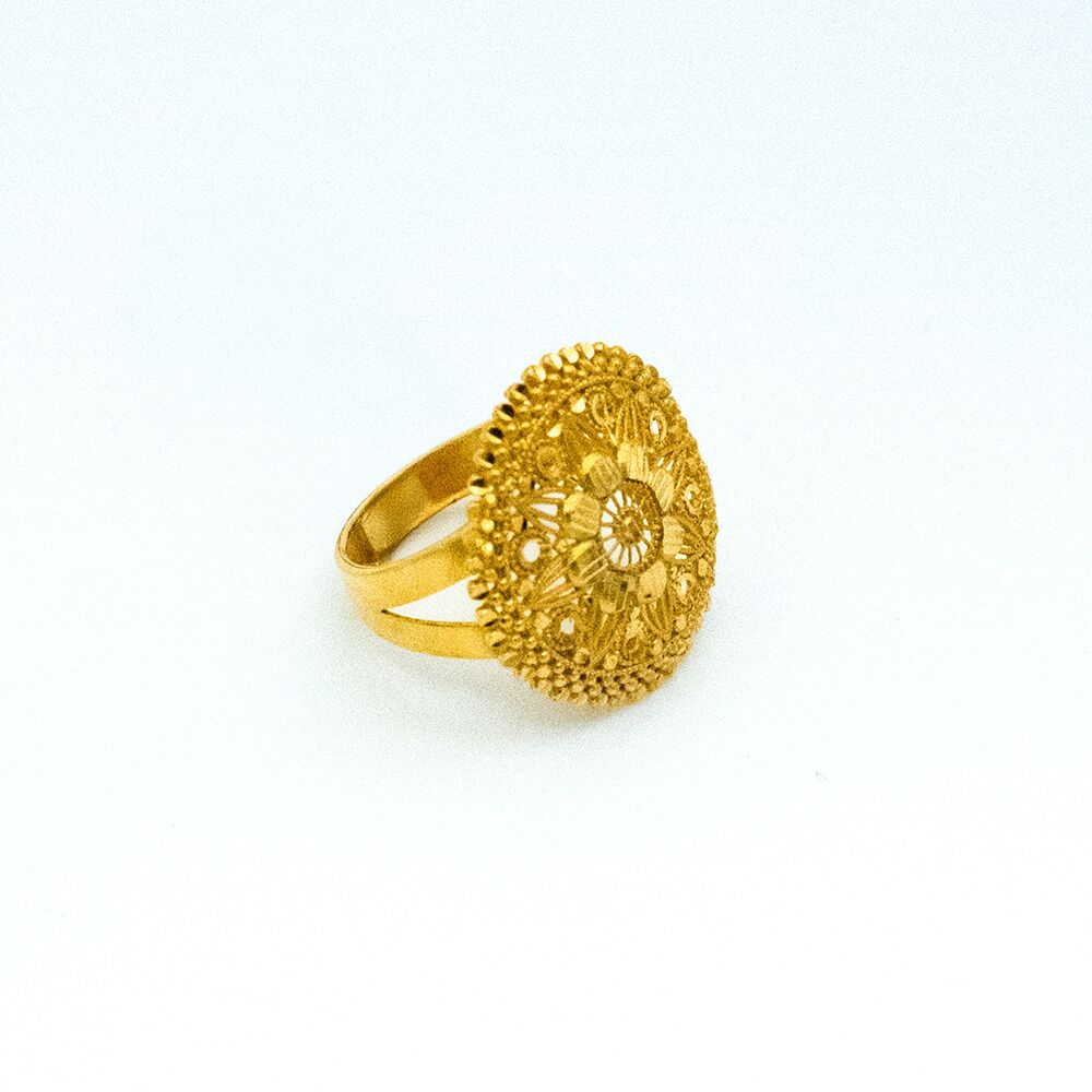 14 Ayar Duru Çizgi Altın Yüzük