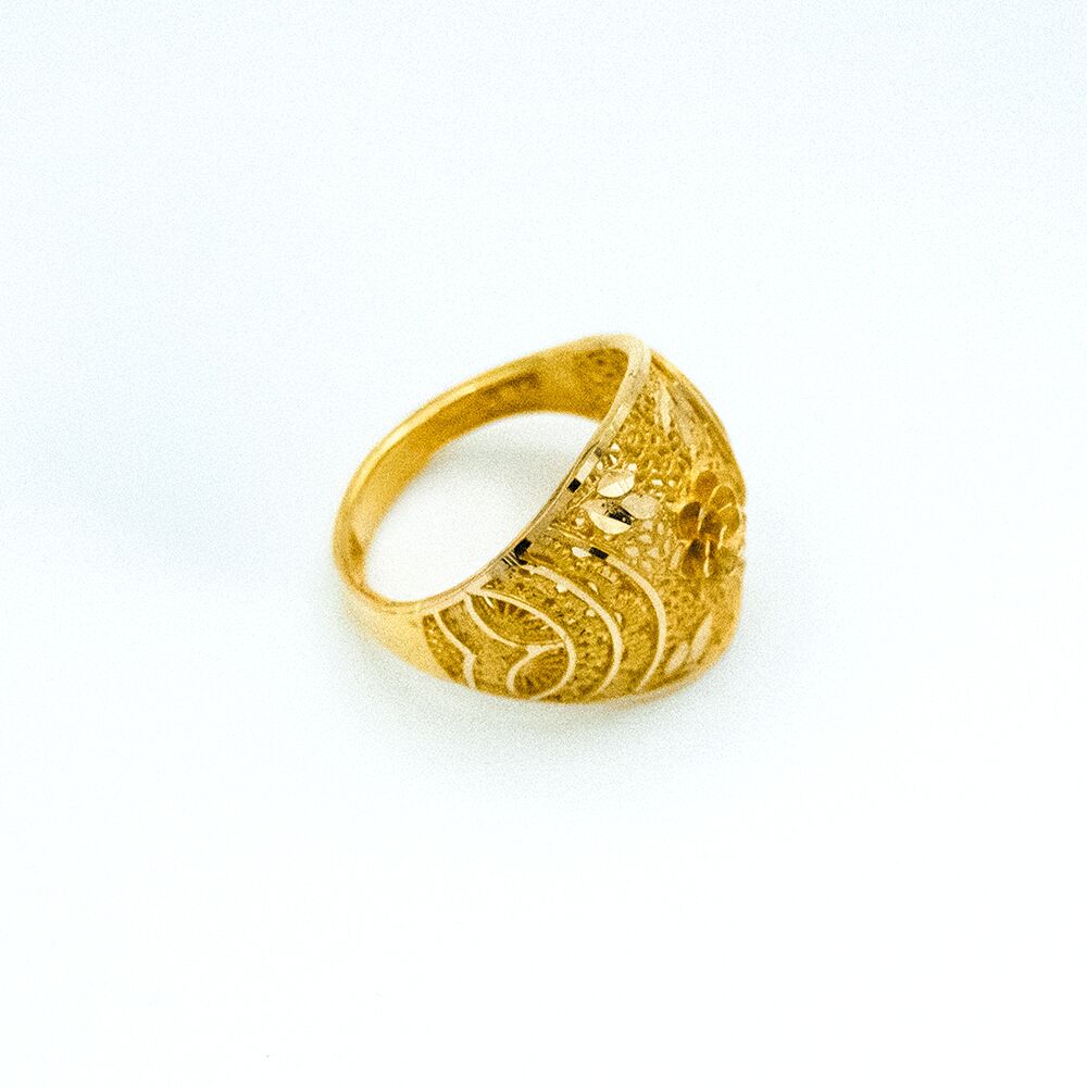 14 Ayar Efsun Dalgası Altın Yüzük
