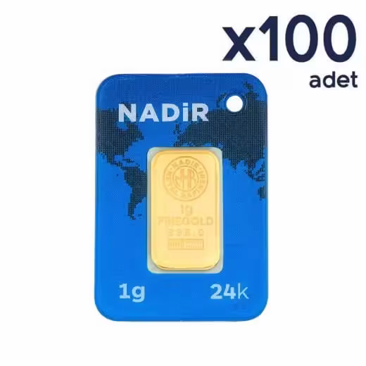 Nadir 24 Ayar Külçe Gram Altın 100 Gr