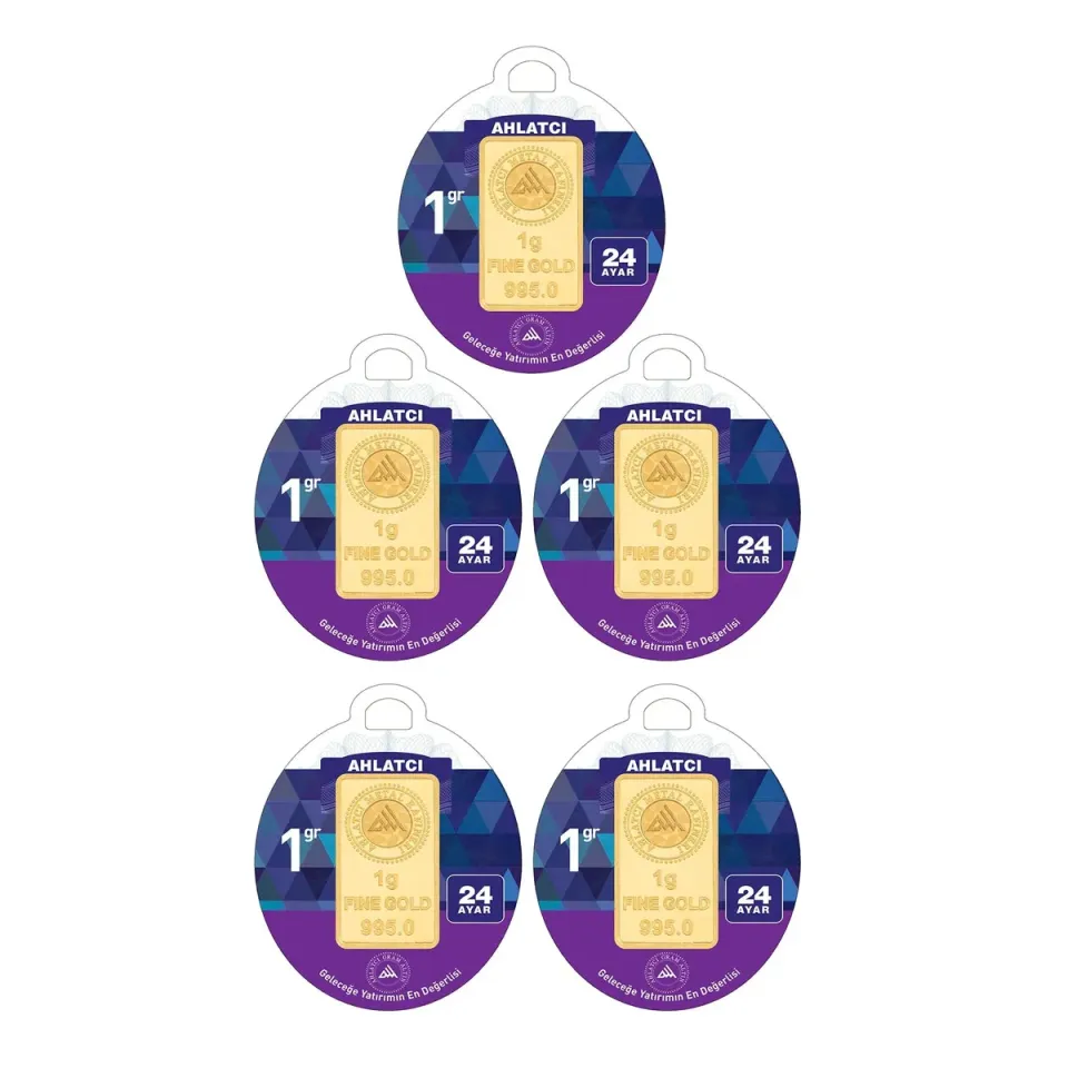 Ahlatçı 24 Ayar Külçe Gram Altın 5 Gr