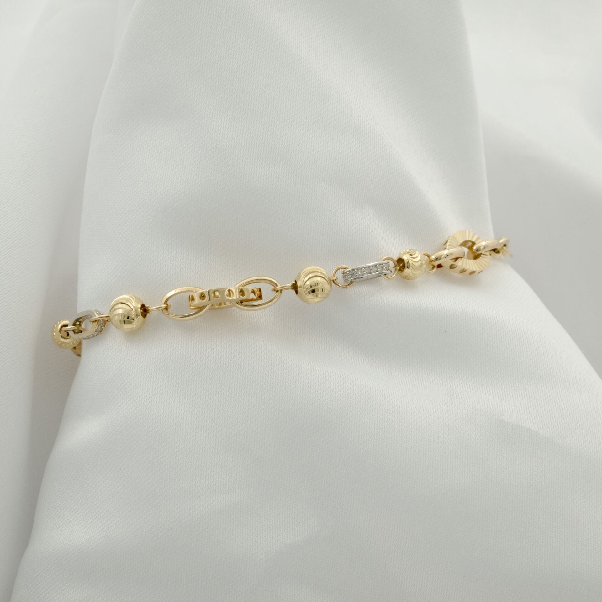 14 Ayar Ataç Sıralı Altın Bileklik