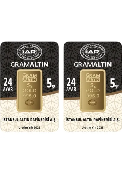 İAR 24 Ayar Külçe Gram Altın 5+5 Gram
