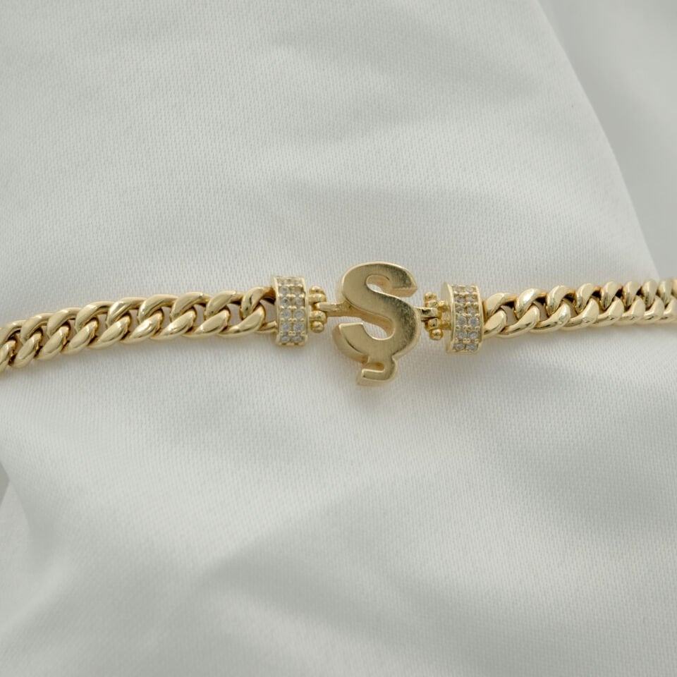 14 Ayar Ş Harfli Altın Bileklik