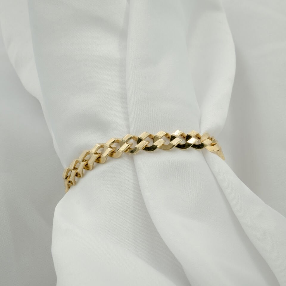 14 Ayar Gurmet Detay Altın Bileklik